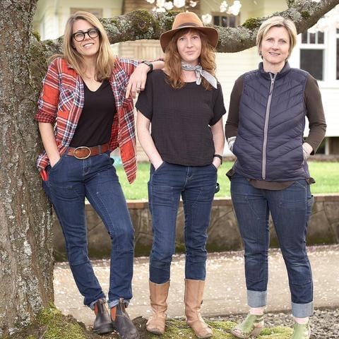 Kate (left) & Kyle (center) LandscapersFounders, Sara (right), Apparel ExpertFounder