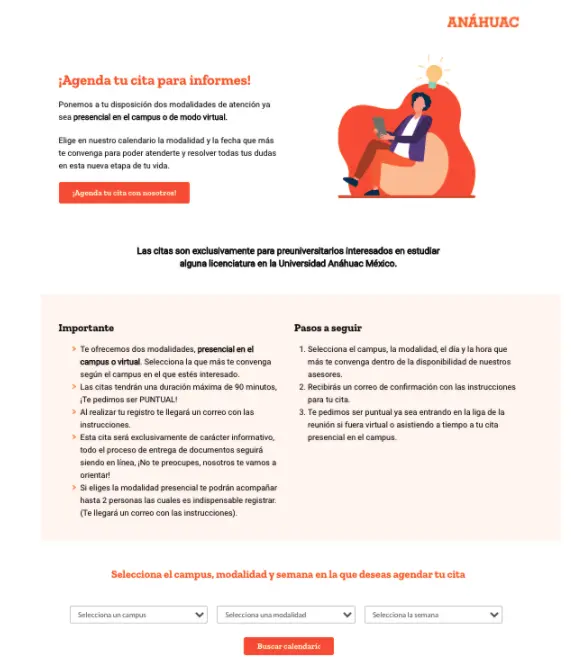 landing page de reuniones en hubspot